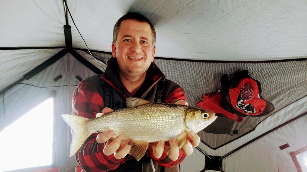 ice fishing for tullibee