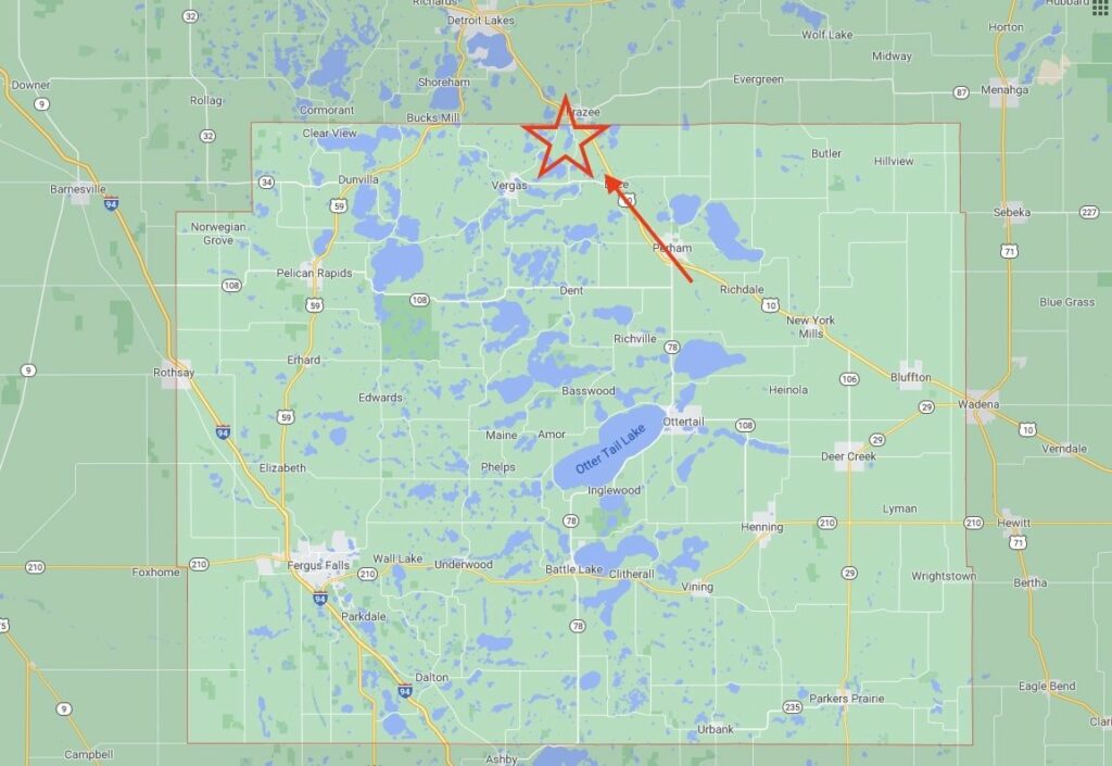 Map of Graham Lake - A Premiere Otter Tail County Panfish Lake