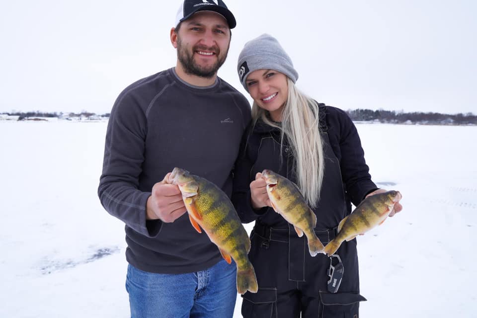 Nicole Stone Outdoors Jumbo Perch on Devils Lake