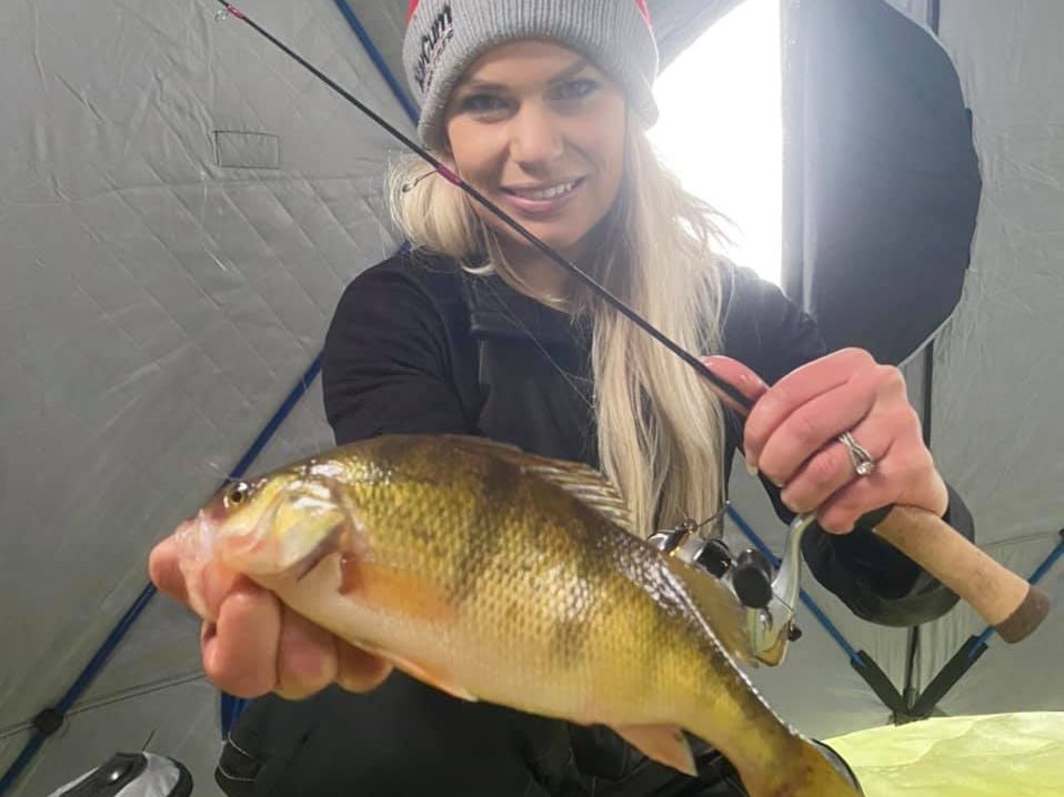 Jumbo perch caught on the Tuned Up Noodle rod