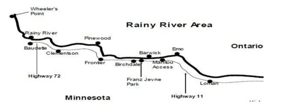 Rainy River Access Points Map