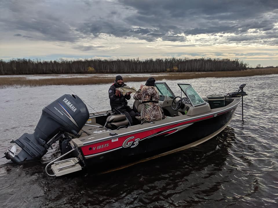 Trophy Walleye on the Rainy River October