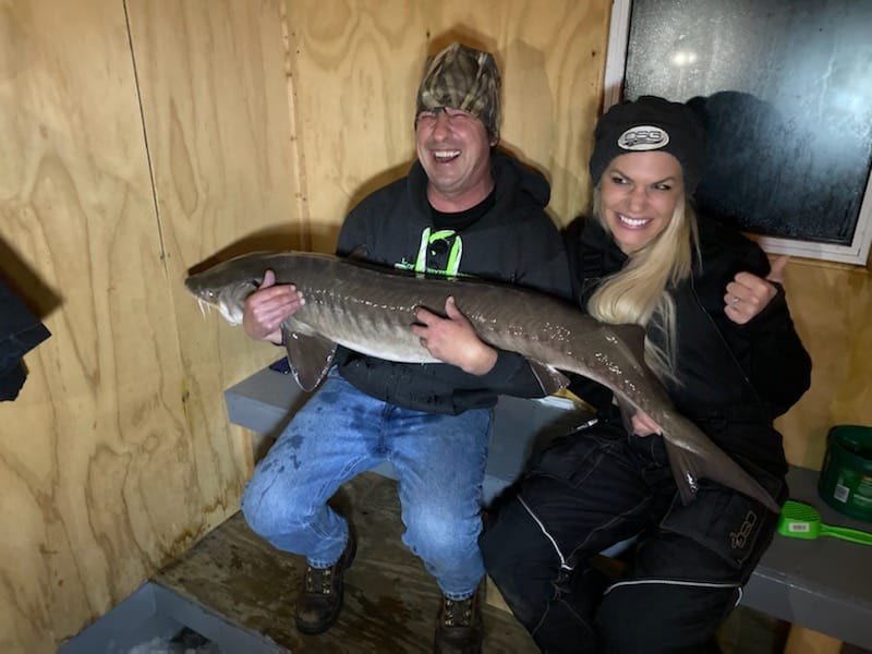 Sturgeon Ice Fishing Lake of the Woods