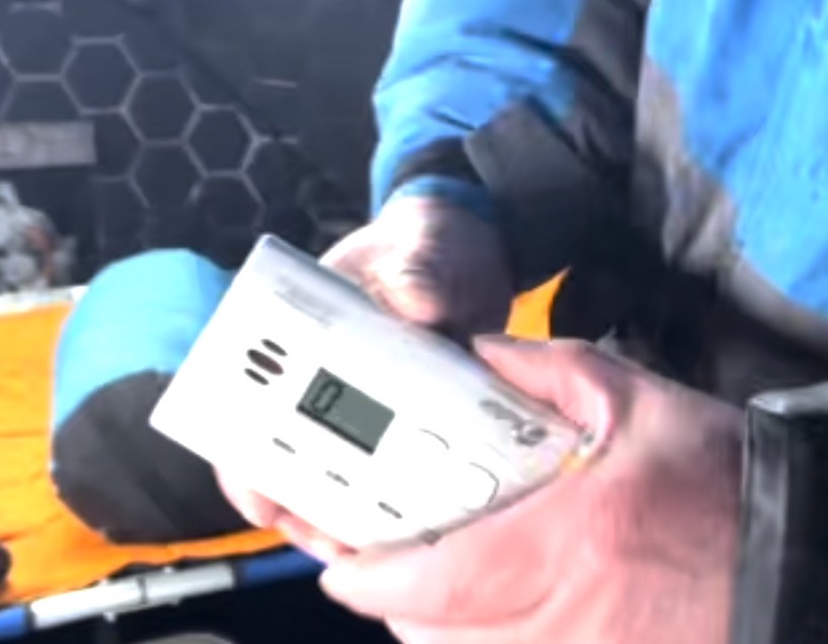 Carbon monoxide detectors can save lives when camping on the ice