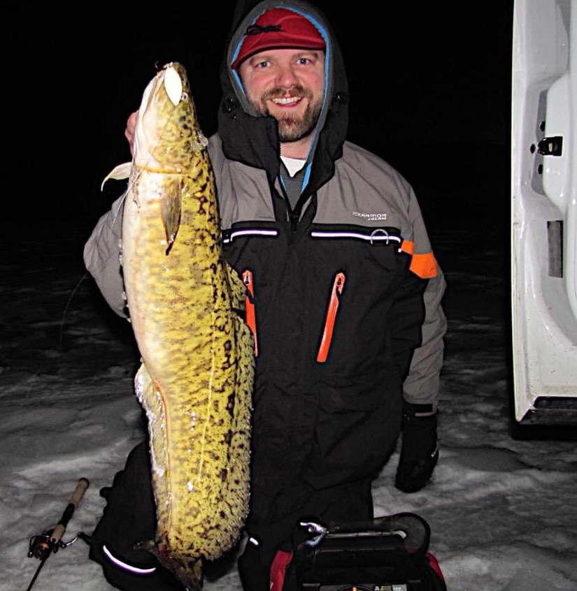 BURBOT Ice Fishing with Custom Ice Fishing Lures on Lake of the